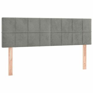 vidaXL 2 db világosszürke bársony fejtámla 72 x 5 x 78/88 cm kép