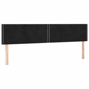 vidaXL 2 db fekete bársony fejtámla 100x5x78/88 cm kép