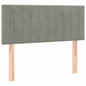 vidaXL világosszürke bársony fejtámla 80 x 5 x 78/88 cm kép