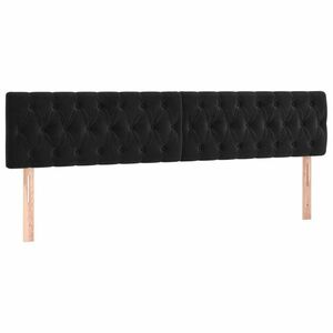 vidaXL 2 db fekete bársony fejtámla 90x7x78/88 cm kép