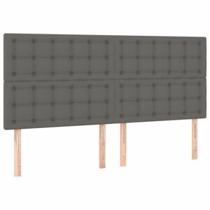 vidaXL 4 db szürke műbőr fejtámla 90x5x78/88 cm kép