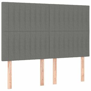 vidaXL 4 db sötétszürke szövet fejtámla 72 x 5 x 78/88 cm kép