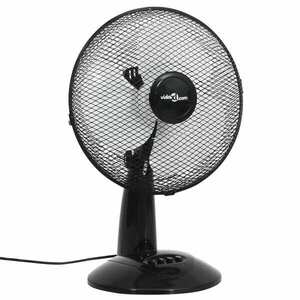 vidaXL 3 sebességes fekete asztali ventilátor 30 cm 40 W kép