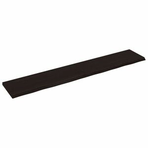 vidaXL sötétbarna kezelt tömör fa fürdőszobai pult 220x40x(2-4) cm kép