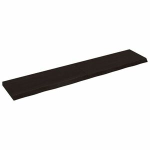 vidaXL sötétbarna kezelt tömör fa fürdőszobai pult 200x40x(2-6) cm kép