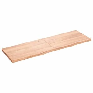 vidaXL világosbarna kezelt tömör tölgyfa asztallap 160x50x(2-4) cm kép