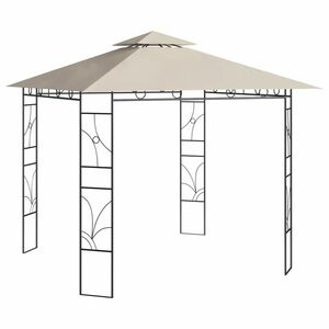 vidaXL krémszínű pavilon 3 x 3 x 2, 7 m 160 g/m² kép