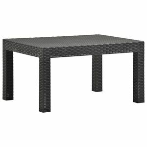 vidaXL antracitszürke PP rattan kerti asztal 58 x 58 x 41 cm kép