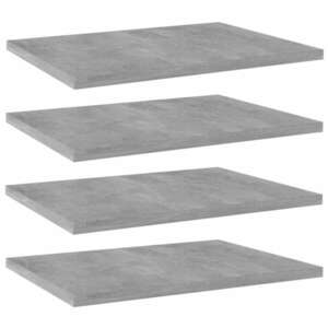 vidaXL 4 db betonszürke szerelt fa könyvespolc 40 x 30 x 1, 5 cm kép