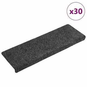 vidaXL 30 db szürke öntapadó lépcsőszőnyeg 65x21x4 cm kép