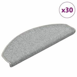 vidaXL 30 db világosszürke lépcsőszőnyeg 65x24x4 cm kép