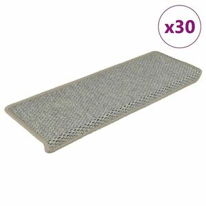 vidaXL 30 db zöld lépcsőszőnyegek öntapadós szizál kinézetű 65x21x4 cm kép