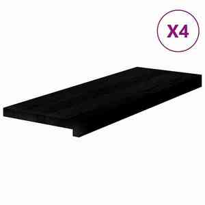 vidaXL lépcsőfokok 4 db Sötétbarna 70x25x2 cm tömör fa tölgyfa kép