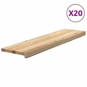 vidaXL 20 db tömör tölgyfa lépcsőfokok kezeletlen 100x25x2 cm kép