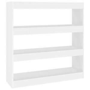 vidaXL fehér térelválasztó könyvszekrény 100 x 30 x 103 cm kép