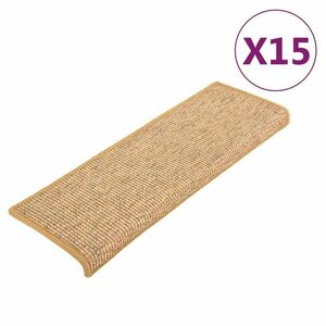 vidaXL 15 db narancssárga színű öntapadó lépcsőszőnyeg 65x21x4 cm kép