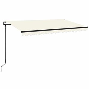 vidaXL krémszínű automata szélérzékelős és LED-es napellenző 400x350cm kép