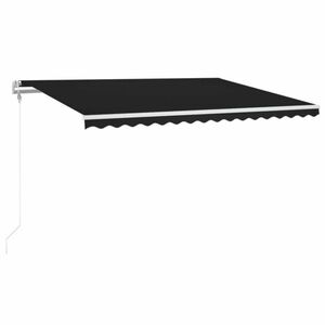 vidaXL antracitszürke szélérzékelős és LED-es napellenző 400x300 cm kép