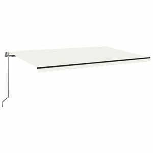 vidaXL krémszínű automata szélérzékelős és LED-es napellenző 500x300cm kép