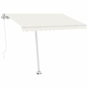 vidaXL krémszínű automata szélérzékelős és LED-es napellenző 300x250cm kép