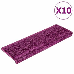 vidaXL 10 db lila lépcsőszőnyeg 65 x 21 x 4 cm kép