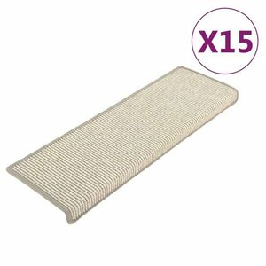 vidaXL 15 db ezüst színű öntapadó lépcsőszőnyeg 65x21x4 cm kép