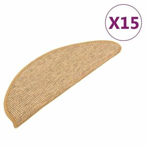 vidaXL 15 db narancssárga színű öntapadó lépcsőszőnyeg 65x21x4 cm kép