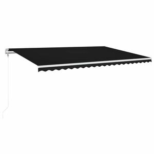 vidaXL antracitszürke szélérzékelős és LED-es napellenző 500x300 cm kép