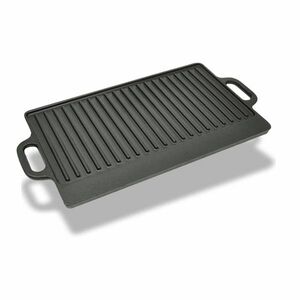 vidaXL megfordítható öntöttvas grilltálca 38 x 23 cm kép