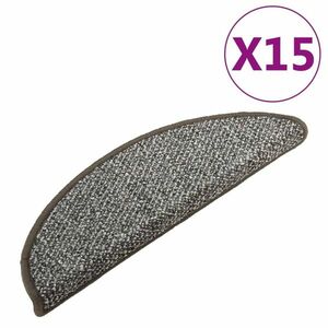 vidaXL 15 db antracitszürke lépcsőszőnyeg 56x17x3 cm kép