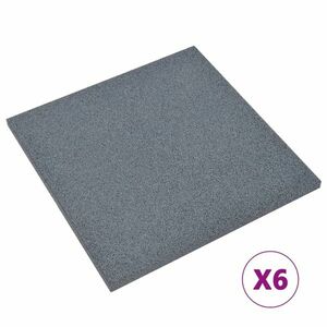 vidaXL 6 db szürke gumi ütéscsillapító lap 50 x 50 x 3 cm kép