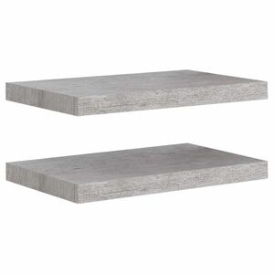 vidaXL 2 db betonszürke MDF lebegő fali polc 50 x 23 x 3, 8 cm kép