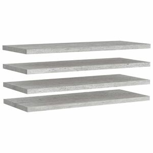 vidaXL 4 db betonszürke MDF lebegő fali polc 90 x 23, 5 x 3, 8 cm kép