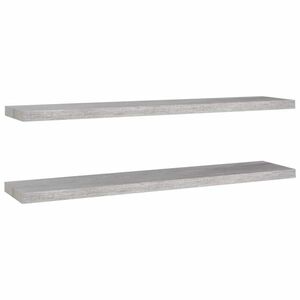 vidaXL 2 db betonszürke MDF lebegő fali polc 120 x 23, 5 x 3, 8 cm kép