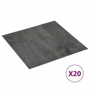 vidaXL 20 db barna öntapadó PVC padlólap 1, 86 m² kép