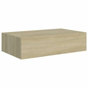 vidaXL tölgyszínű MDF falra szerelhető fiókos polc 40 x 23, 5 x 10 cm kép