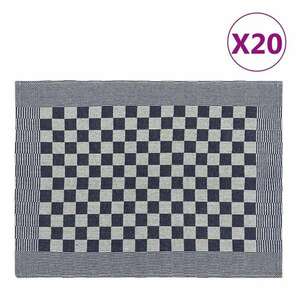 vidaXL 20 db kék és fehér pamut konyhai törölköző 50 x 70 cm kép