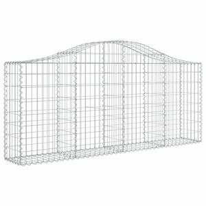 vidaXL íves horganyzott vas gabion kosár 200x30x80/100 cm kép