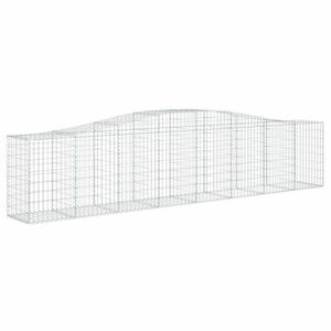 vidaXL íves horganyzott vas gabion kosár 400x50x80/100 cm kép