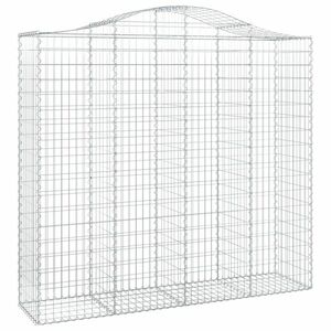 vidaXL íves horganyzott vas gabion kosár 200x50x180/200 cm kép