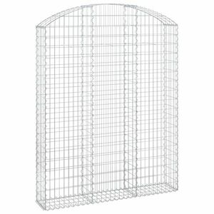 vidaXL íves horganyzott vas gabion kosár 150x30x180/200 cm kép