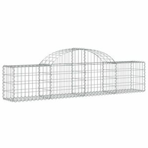 vidaXL íves horganyzott vas gabion kosár 200x30x40/60 cm kép