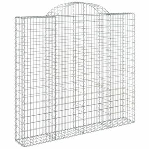 vidaXL íves horganyzott vas gabion kosár 200x30x180/200 cm kép