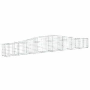 vidaXL íves horganyzott vas gabion kosár 400x30x40/60 cm kép