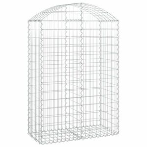 vidaXL íves horganyzott vas gabion kosár 100x50x140/160 cm kép