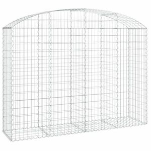 vidaXL íves horganyzott vas gabion kosár 200x50x140/160 cm kép