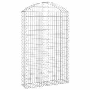 vidaXL íves horganyzott vas gabion kosár 100x30x160/180 cm kép