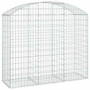 vidaXL íves horganyzott vas gabion kosár 150x50x120/140 cm kép