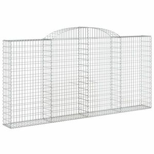 vidaXL íves horganyzott vas gabion kosár 300 x 30 x 140/160 cm kép