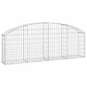 vidaXL íves horganyzott vas gabion kosár 200x30x60/80 cm kép